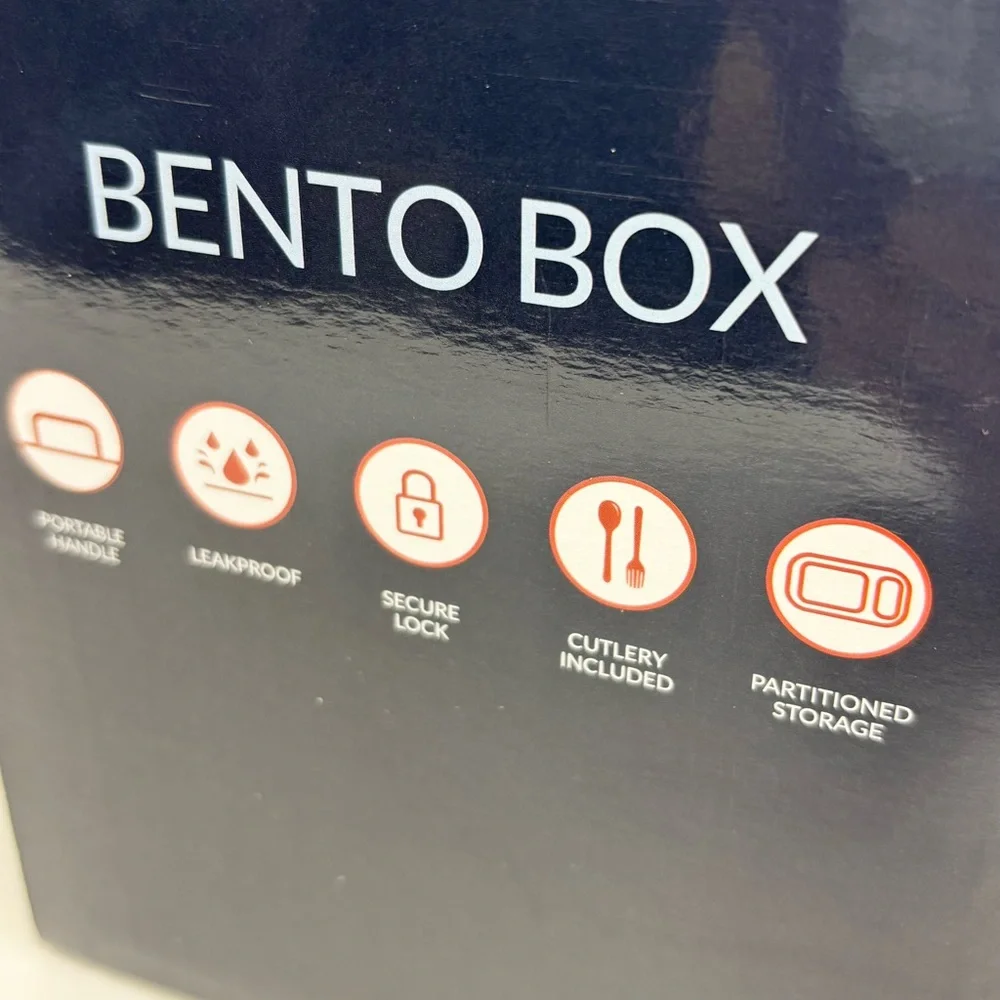 Tommy Bahama Bento Box 3 Layer Partition Storage Meal Prep‎ Lunch Travel Blue